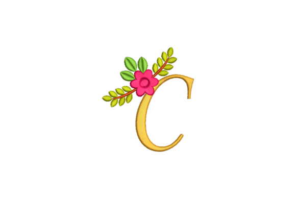 Cute C Letter Embroidery Design, 3 Sizes Review