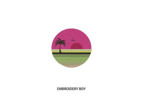 Sunset Embroidery Design, 3 Sizes Review