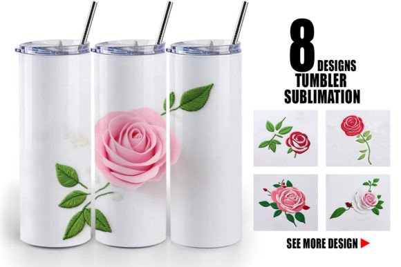 Tumbler Rose Embroidery Design Review